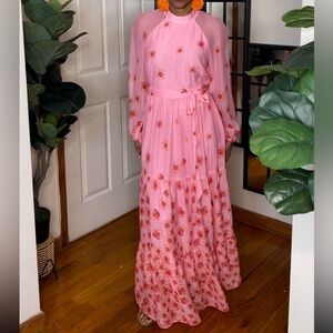 MAISON TARA SHEER MAXI DRESS - P2925